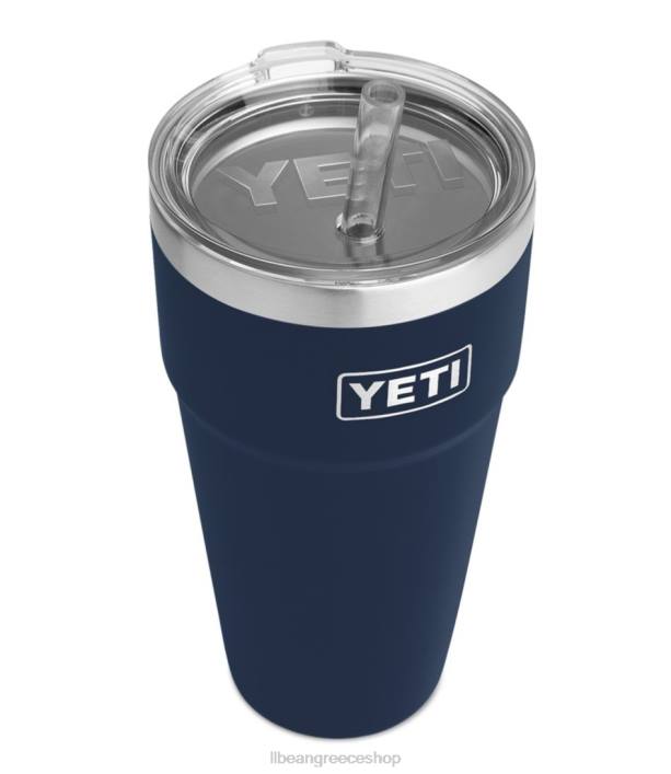 για άνδρες και γυναίκες Yeti rambler στοιβαζόμενο κύπελλο με καλαμάκι 6PHT5328 L.L.Bean αξεσουάρ εξωτερικού χώρου ΠΟΛΕΜΙΚΟ ΝΑΥΤΙΚΟ