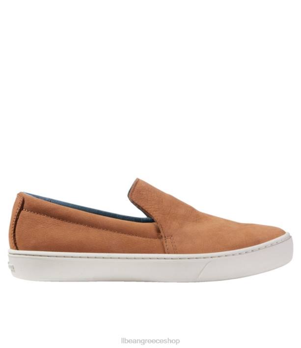 γυναίκες οικολογικό δερμάτινο slip-ons 6PHT3753 L.L.Bean είδη υπόδησης ανοιχτό καφέ/μπλε σχιστόλιθο