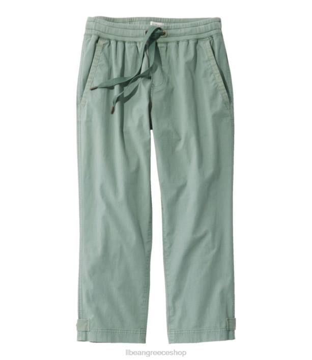 γυναίκες τέντωμα ripstop pull-on παντελόνι capri 6PHT6930 L.L.Bean είδη ένδυσης πράσινη θάλασσα