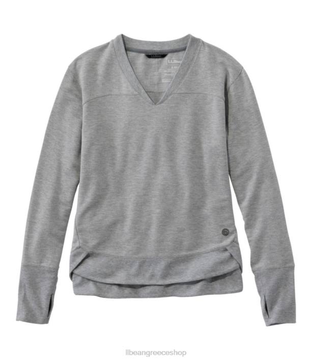 γυναίκες πουλόβερ softflex με λαιμόκοψη 6PHT4813 L.L.Bean είδη ένδυσης γκρι ρείκι