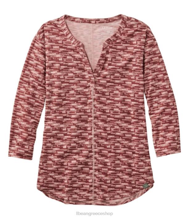 γυναίκες μπλουζάκι δίπλα στο ρέμα 6PHT4615 L.L.Bean είδη ένδυσης ρουζ geo λωρίδα