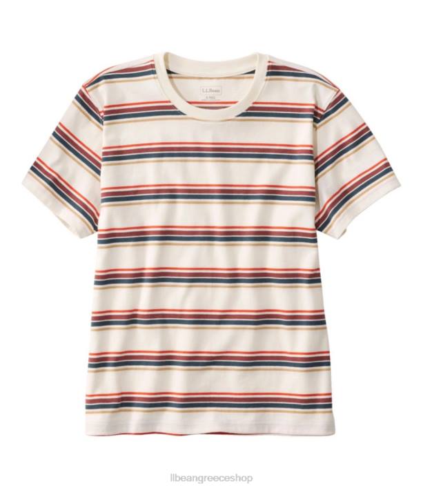 γυναίκες σαββατιάτικο μπλουζάκι 6PHT5986 L.L.Bean είδη ένδυσης καραβόπανο μικτή ρίγα