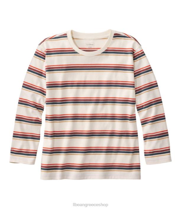 γυναίκες σαββατιάτικο μπλουζάκι 6PHT6455 L.L.Bean είδη ένδυσης καραβόπανο μικτή ρίγα