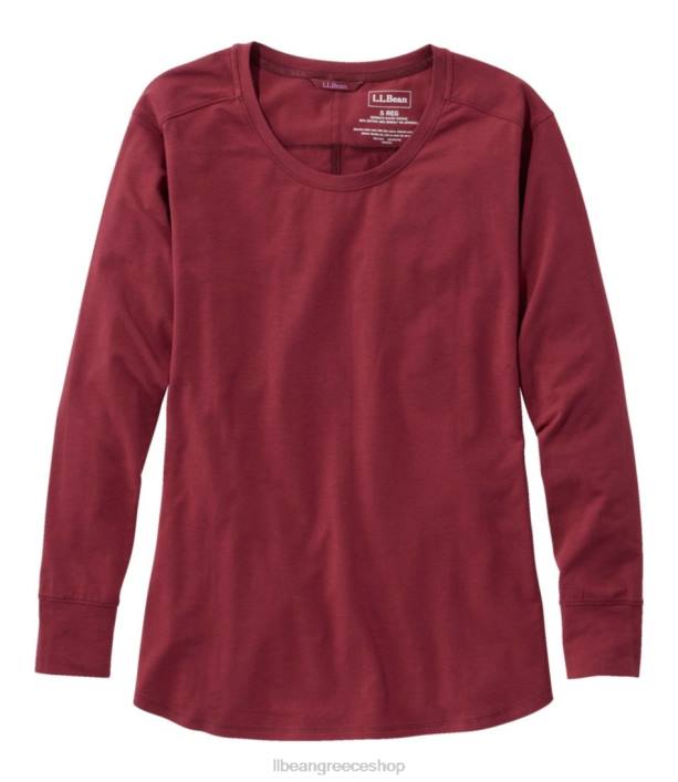 γυναίκες πέρα από απαλό μπλουζάκι 6PHT6509 L.L.Bean είδη ένδυσης ερυθρό κρασί
