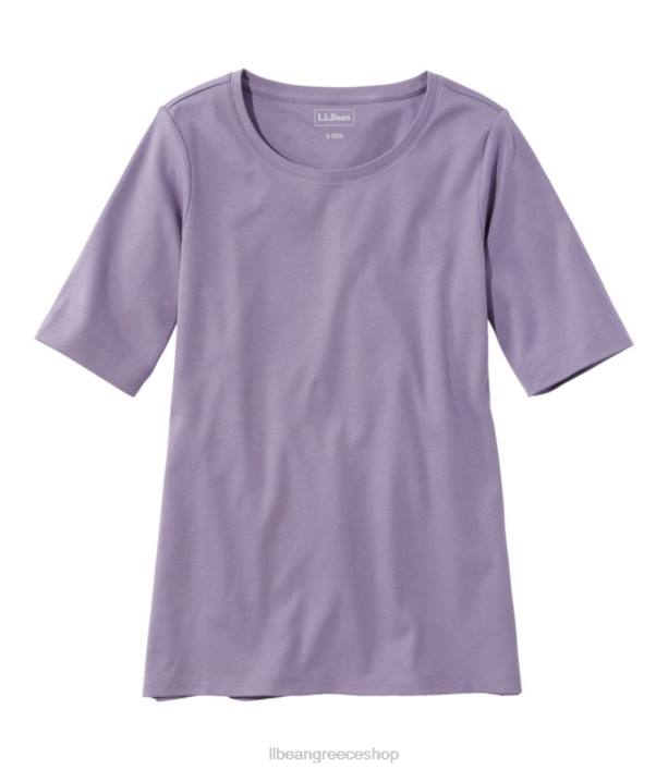 γυναίκες μπλουζάκι με λαιμόκοψη 6PHT6865 L.L.Bean είδη ένδυσης λεβάντα
