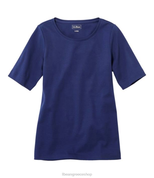 γυναίκες μπλουζάκι με λαιμόκοψη 6PHT6 L.L.Bean είδη ένδυσης αλπικό μπλε