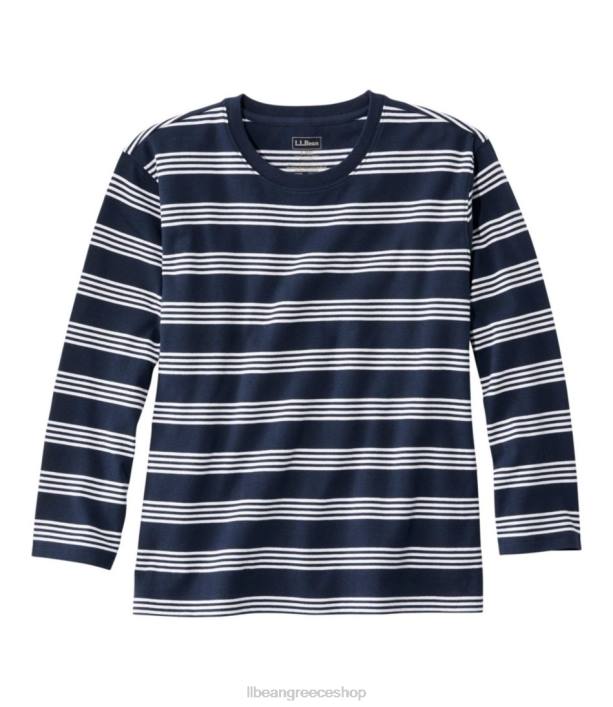 γυναίκες σαββατιάτικο μπλουζάκι 6PHT82 L.L.Bean είδη ένδυσης κλασικό ναυτικό/λευκό