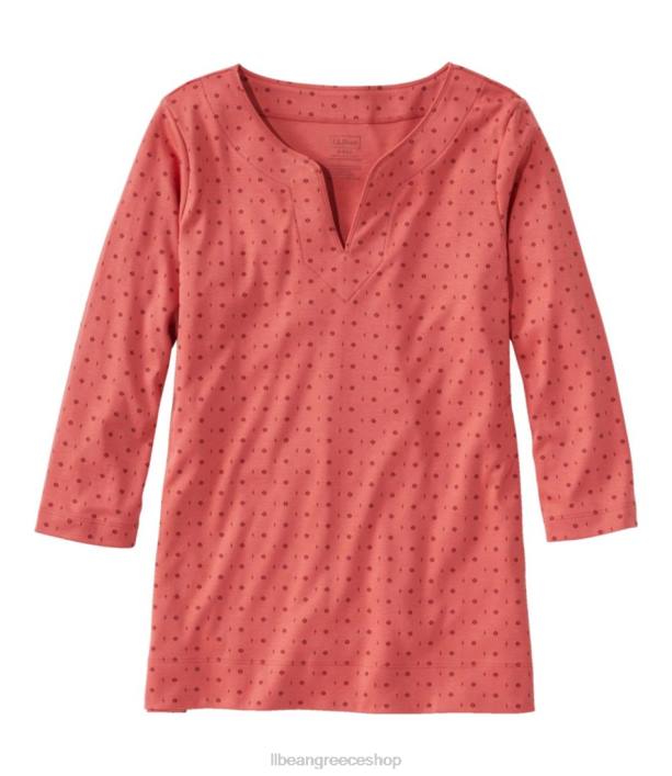 γυναίκες βαμβακερό χιτώνα pima 6PHT2989 L.L.Bean είδη ένδυσης ορυκτή κόκκινη γεωκουκίδα
