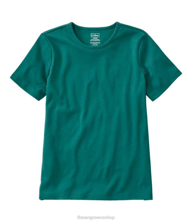 γυναίκες βαμβακερό μπλουζάκι pima 6PHT3 L.L.Bean είδη ένδυσης ζεστό γαλαζοπράσινο