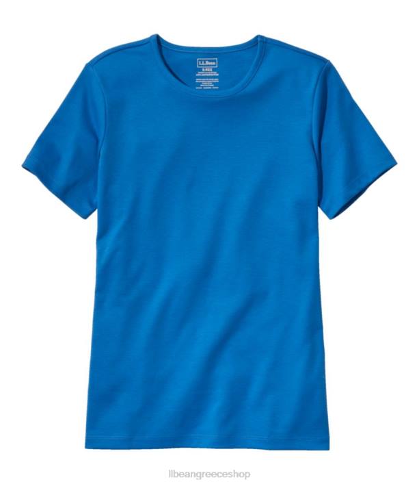 γυναίκες βαμβακερό μπλουζάκι pima 6PHT4568 L.L.Bean είδη ένδυσης μπλε κάπρι