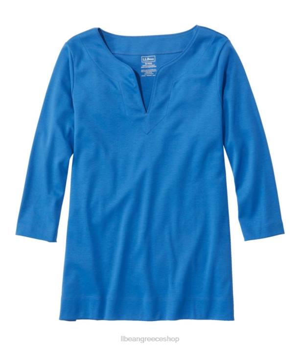 γυναίκες βαμβακερό χιτώνα pima 6PHT4579 L.L.Bean είδη ένδυσης μπλε κάπρι