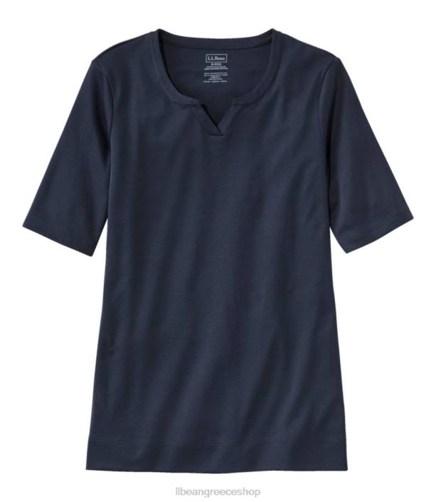 γυναίκες βαμβακερό μπλουζάκι pima 6PHT5715 L.L.Bean είδη ένδυσης κοράκι μπλε