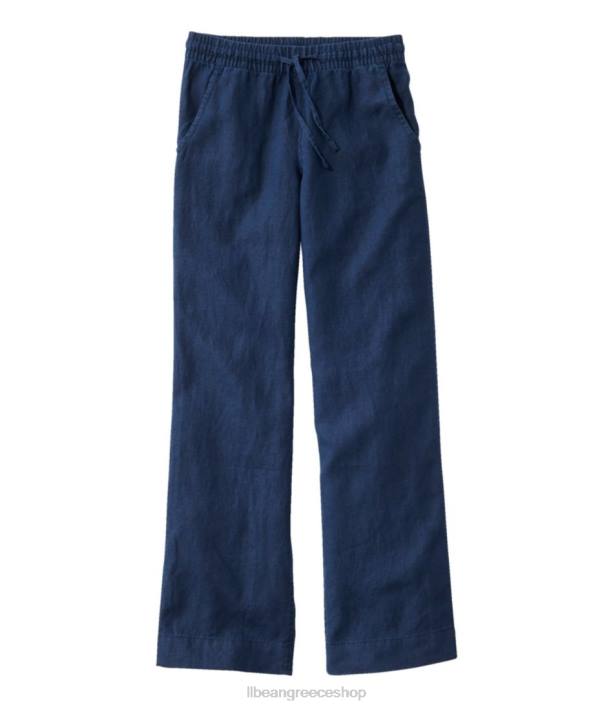 γυναίκες Premium λινό παντελόνι που πλένεται 6PHT31 L.L.Bean είδη ένδυσης κλασικό ναυτικό