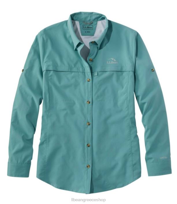 γυναίκες πουκάμισο με τροπικά ρούχα 6PHT3843 L.L.Bean είδη ένδυσης ορυκτό μπλε