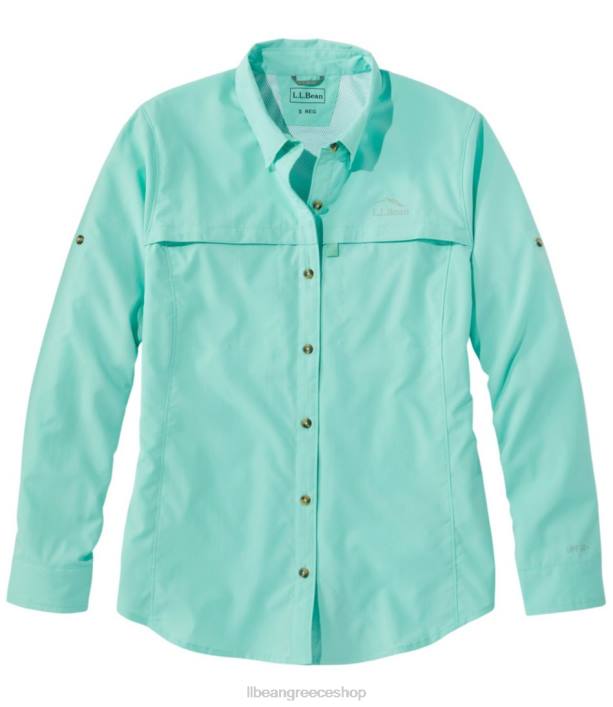 γυναίκες πουκάμισο με τροπικά ρούχα 6PHT5222 L.L.Bean είδη ένδυσης ξεθωριασμένος νεφρίτης