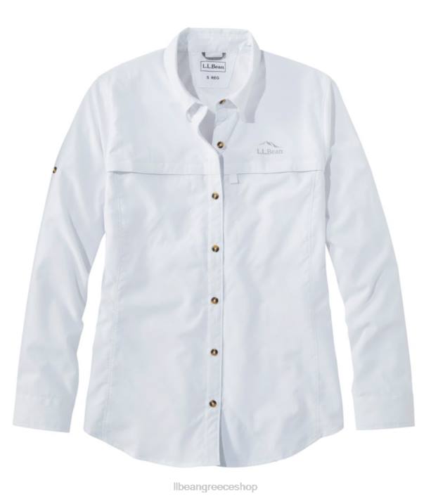 γυναίκες πουκάμισο με τροπικά ρούχα 6PHT7068 L.L.Bean είδη ένδυσης άσπρο