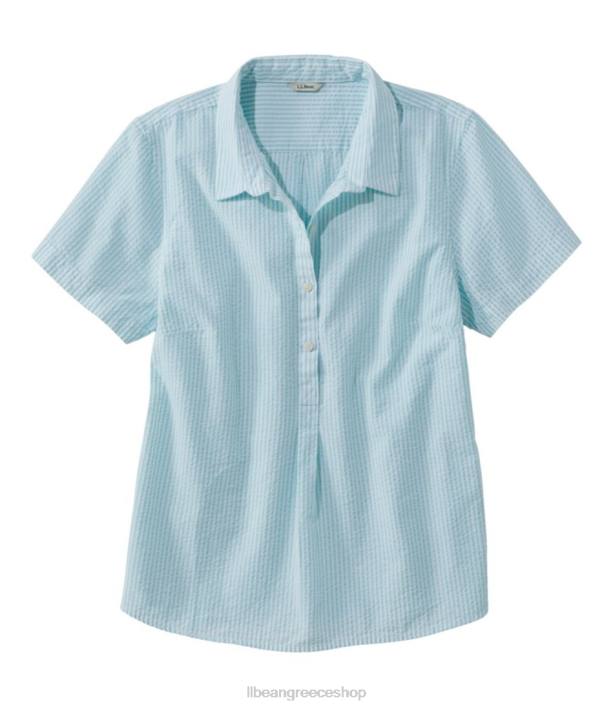 γυναίκες πουκάμισο vacationland seersucker 6PHT35 L.L.Bean είδη ένδυσης απαλό τιρκουάζ