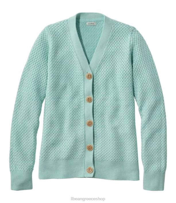 γυναίκες πουλόβερ καλαθοπλεκτική 6PHT7037 L.L.Bean είδη ένδυσης χλωμό τιρκουάζ ρείκι