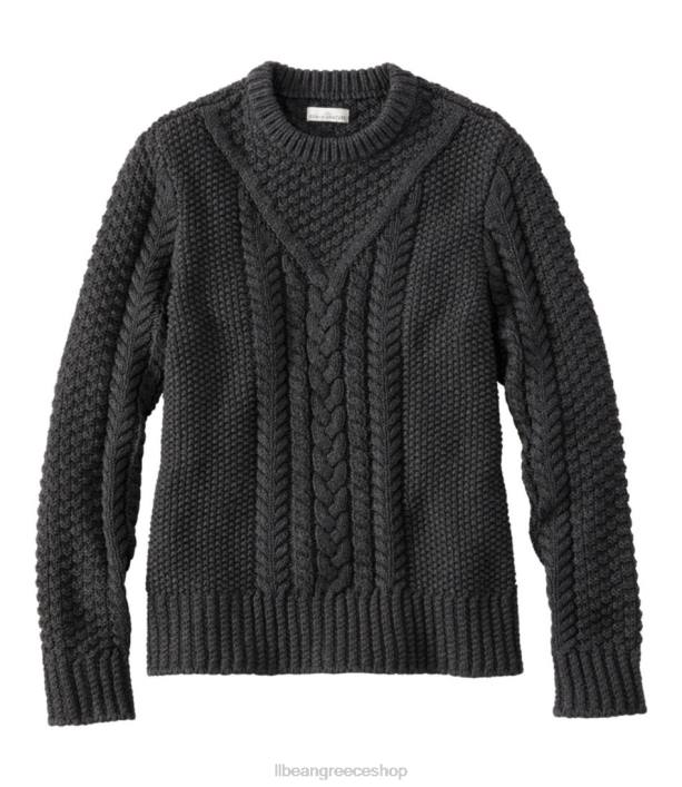 γυναίκες signature βαμβακερό πουλόβερ ψαράς 6PHT3474 L.L.Bean είδη ένδυσης κάρβουνο ρείκι