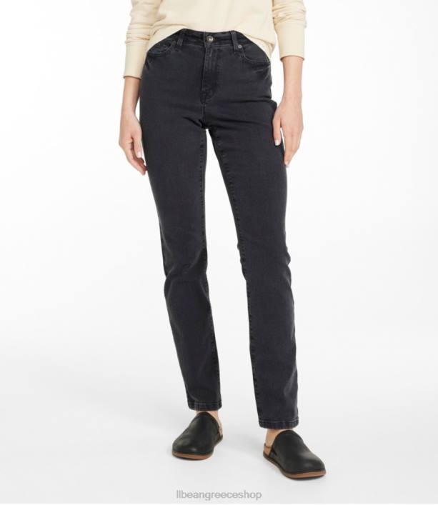 γυναίκες τζιν σε αληθινό σχήμα 6PHT5831 L.L.Bean είδη ένδυσης ξεθωριασμένο μαύρο
