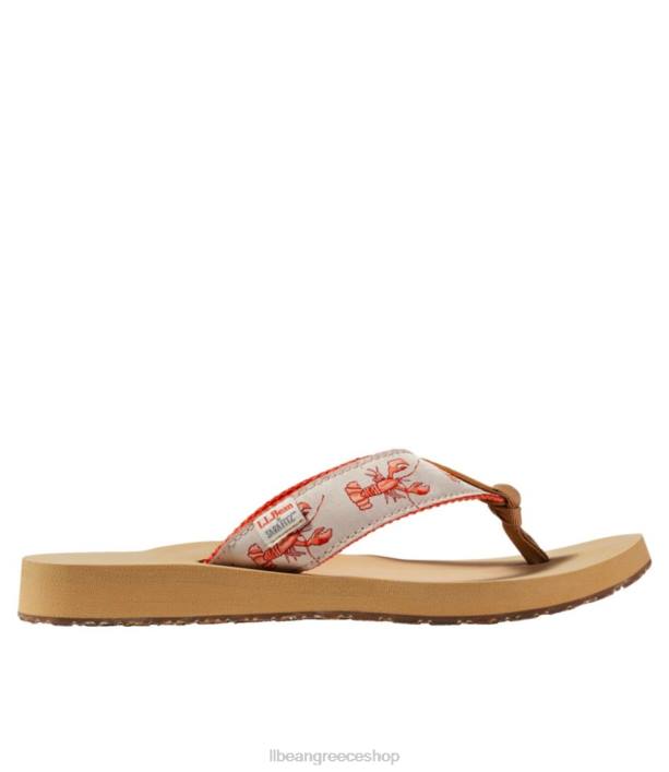 γυναίκες σαγιονάρες Maine Isle 6PHT3751 L.L.Bean είδη υπόδησης λευκός αστακός