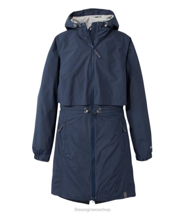 γυναίκες μεσημβρινό παλτό βροχής 6PHT3605 L.L.Bean εξωτερικά ενδύματα ναυτικό άνθρακα