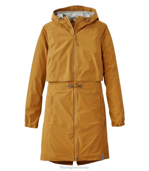 γυναίκες μεσημβρινό παλτό βροχής 6PHT839 L.L.Bean εξωτερικά ενδύματα φωτεινό μπρούτζο