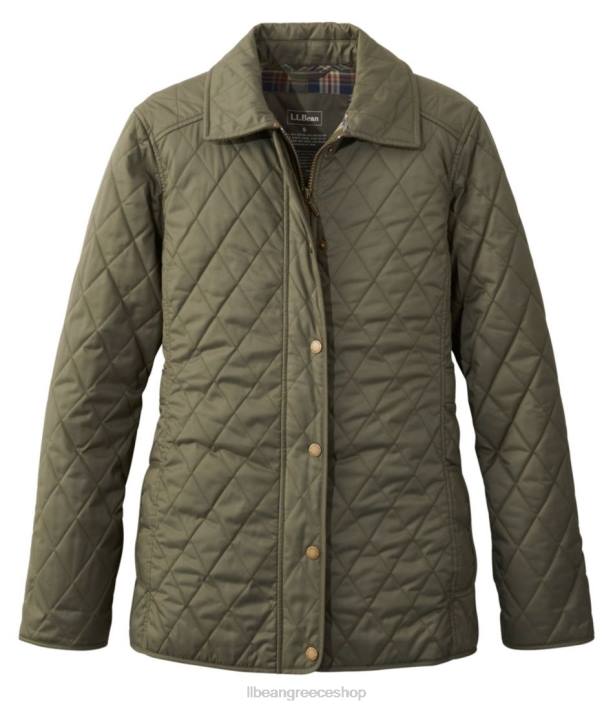γυναίκες καπιτονέ τζάκετ ιππασίας 6PHT5071 L.L.Bean εξωτερικά ενδύματα βαθιά ελιά