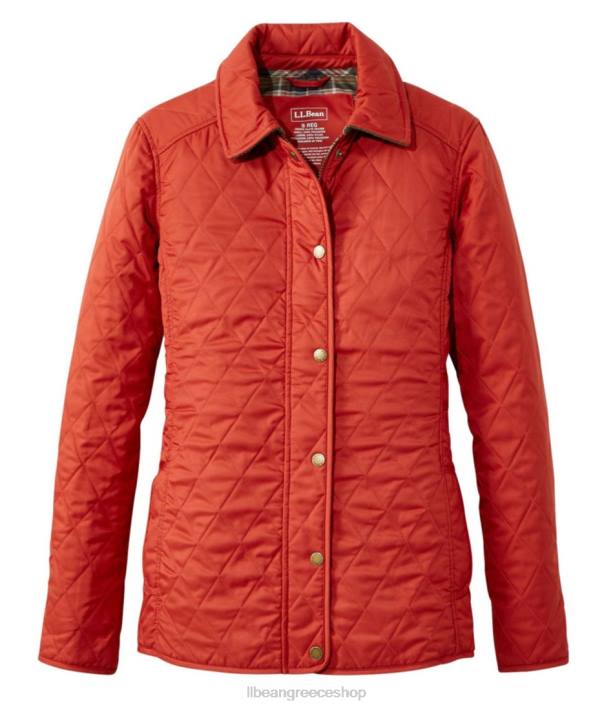 γυναίκες καπιτονέ τζάκετ ιππασίας 6PHT7048 L.L.Bean εξωτερικά ενδύματα κόκκινο πιπέρι