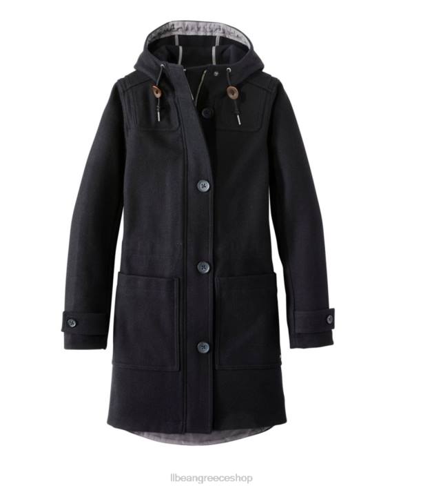 γυναίκες μάλλινο παλτό δυτικού άκρου 6PHT935 L.L.Bean εξωτερικά ενδύματα μαύρος