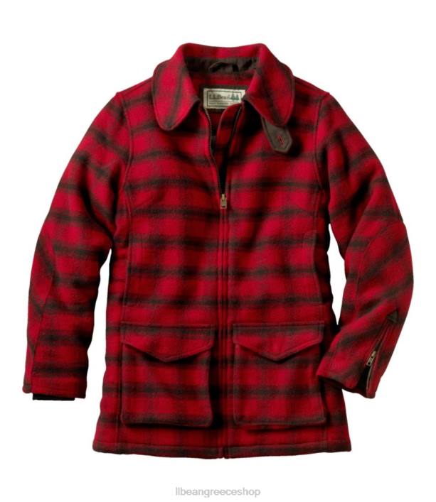 γυναίκες μέιν οδηγός μαλλί παρκά 6PHT940 L.L.Bean εξωτερικά ενδύματα κόκκινο/μαύρο καρό