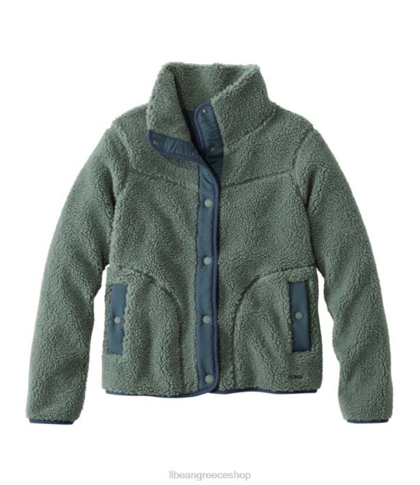 γυναίκες σακάκι sherpa fleece 6PHT7218 L.L.Bean εξωτερικά ενδύματα πράσινη θάλασσα