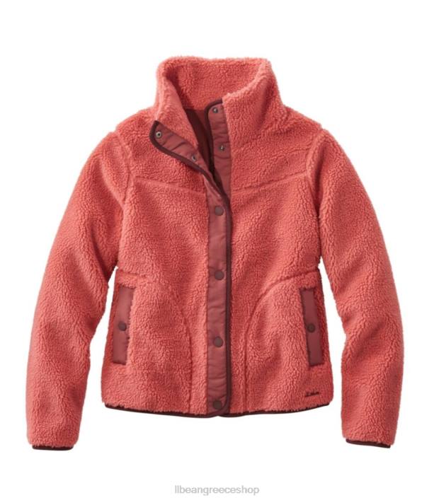 γυναίκες σακάκι sherpa fleece 6PHT7305 L.L.Bean εξωτερικά ενδύματα ορυκτό κόκκινο