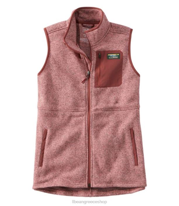 γυναίκες πουλόβερ φλις μακρύ γιλέκο 6PHT3290 L.L.Bean εξωτερικά ενδύματα αγριο τριαντάφυλλο