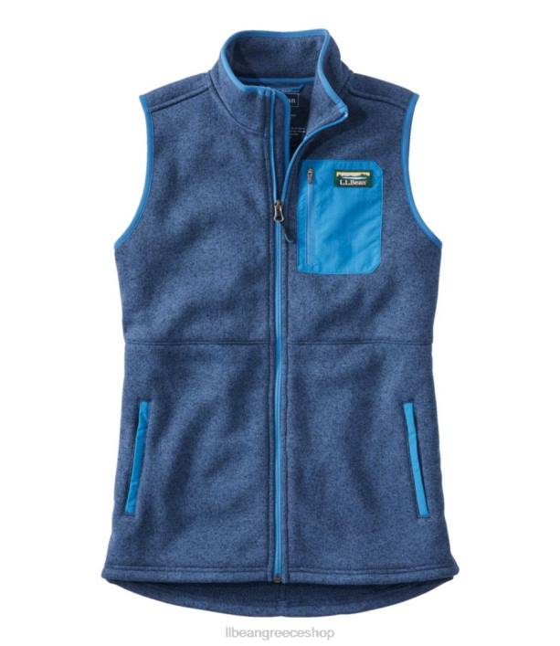 γυναίκες πουλόβερ φλις μακρύ γιλέκο 6PHT4867 L.L.Bean εξωτερικά ενδύματα μπλε της αγριόπαπιας
