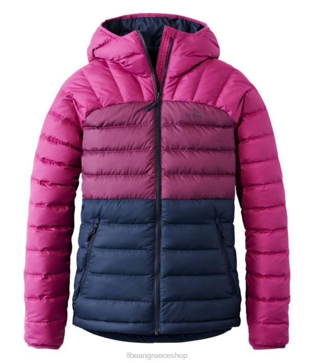 γυναίκες σακάκι με κουκούλα 6PHT5093 L.L.Bean εξωτερικά ενδύματα ναυτικό ναυτικό/ζαχαροδαμάσκηνο