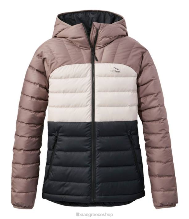 γυναίκες σακάκι με κουκούλα 6PHT857 L.L.Bean εξωτερικά ενδύματα μαύρο/καφέ καφέ