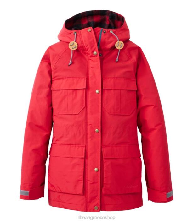 γυναίκες αυθεντικό baxter State parka '82 6PHT927 L.L.Bean εξωτερικά ενδύματα σκούρο κόκκινο