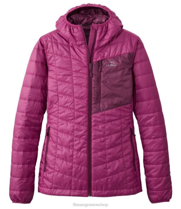 γυναίκες μπουφάν primaloft packaway με κουκούλα 6PHT7043 L.L.Bean εξωτερικά ενδύματα ζαχαροδαμάσκηνο/μούρο bramble