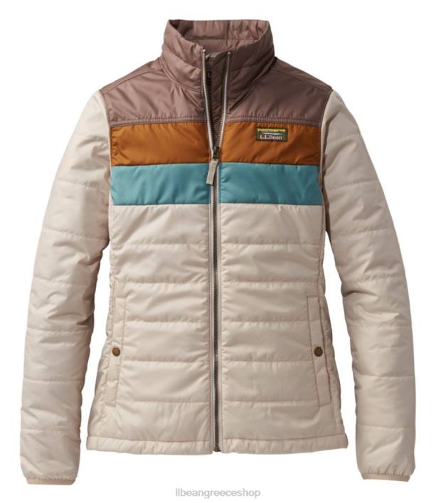 γυναίκες κλασικό puffer jacket του βουνού 6PHT836 L.L.Bean εξωτερικά ενδύματα γκρι καφέ/γκρι σημύδα