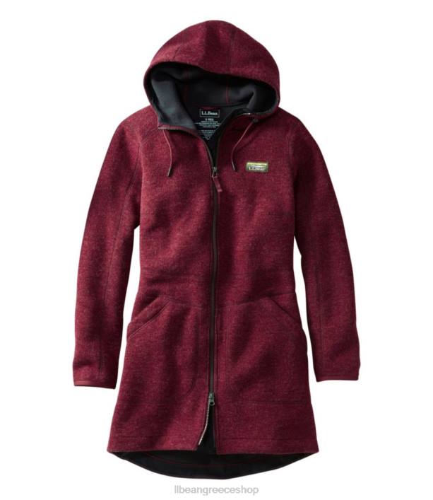 γυναίκες παλτό wooltek 6PHT5092 L.L.Bean εξωτερικά ενδύματα μπορντό ρείκι