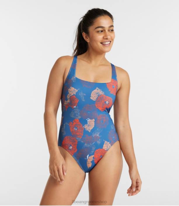 γυναίκες μαγιό νέα ρεύματα 6PHT4851 L.L.Bean είδη ένδυσης ρουστίκ μπλε λουλουδάτο