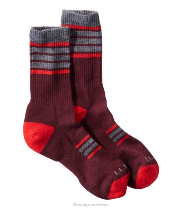 άνδρες κάλτσες πεζοπόρου κατάχντιν 6PHT3033 L.L.Bean αξεσουάρ βαθύ ροδόξυλο/πορτοκαλί κόκκινο