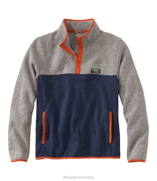 άνδρες πουλόβερ fleece πουλόβερ 6PHT3644 L.L.Bean είδη ένδυσης woodsmoke/φωτεινό ναυτικό