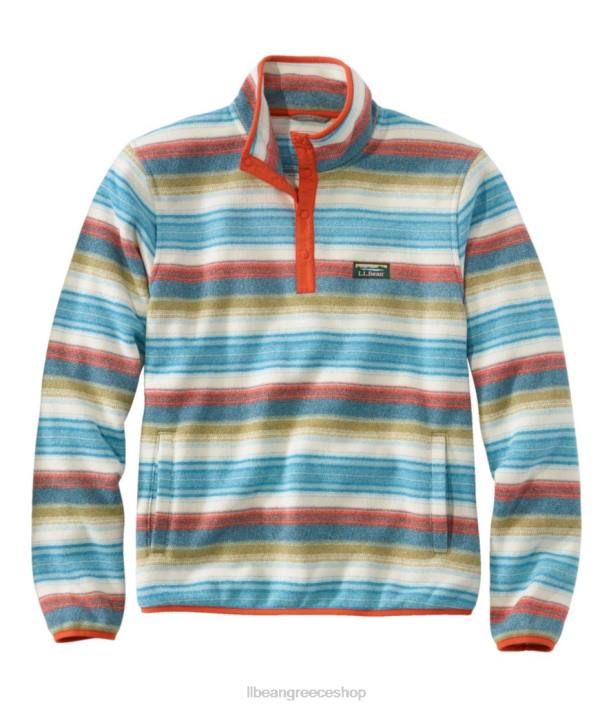 άνδρες πουλόβερ fleece πουλόβερ 6PHT5120 L.L.Bean είδη ένδυσης βαθιά γαλάζια λωρίδα