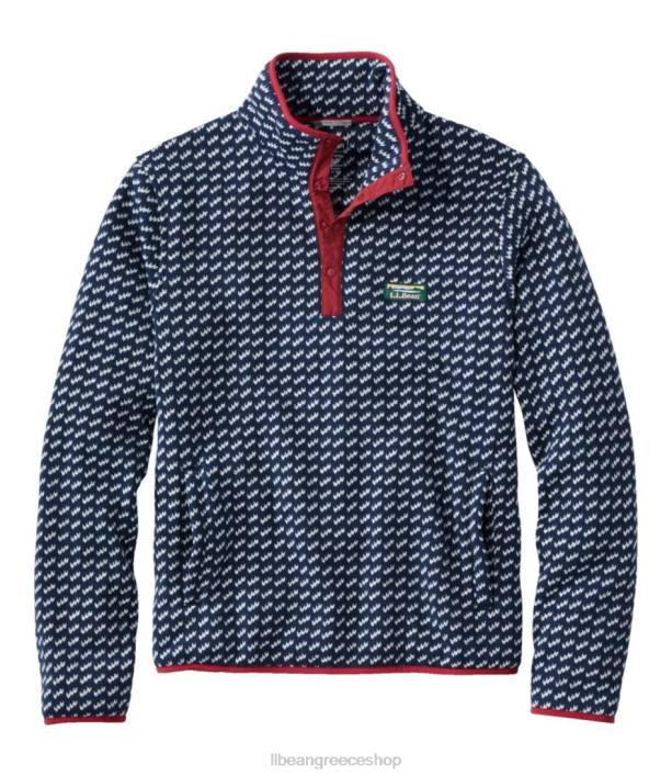 άνδρες πουλόβερ fleece πουλόβερ 6PHT6068 L.L.Bean είδη ένδυσης ναυτικό birdseye