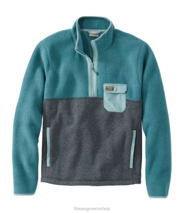 άνδρες πουλόβερ fleece sherpa υβριδικό πουλόβερ 6PHT6685 L.L.Bean είδη ένδυσης γαλαζοπράσινη καταιγίδα/γαλάζιο της φυλής