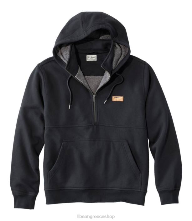 άνδρες Φούτερ με μισό φερμουάρ katahdin iron 6PHT4973 L.L.Bean είδη ένδυσης μελάνι μαύρο