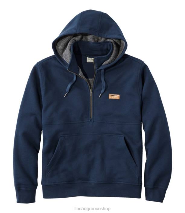 άνδρες Φούτερ με μισό φερμουάρ katahdin iron 6PHT5961 L.L.Bean είδη ένδυσης ΠΟΛΕΜΙΚΟ ΝΑΥΤΙΚΟ