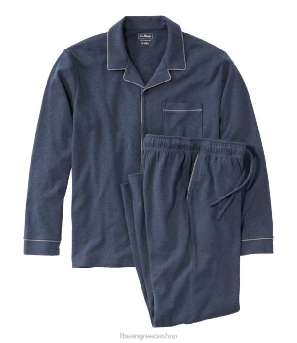 άνδρες βαμβακερή πλεκτή πιτζάμες 6PHT4683 L.L.Bean είδη ένδυσης ναυτικό ρείκι